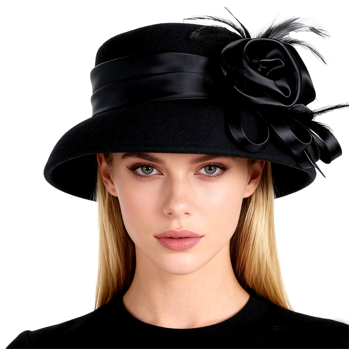Fedora Hat Wool - Cappello cloche in feltro di lana